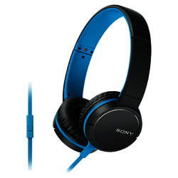 Sony MDR-ZX660APG On-Ear Headphones with Inline Mic/Remote Blue